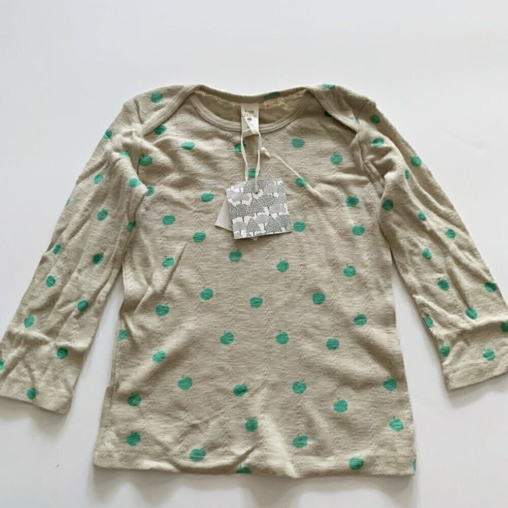 Kate Quinn Apple Pointelle kids tee 4T